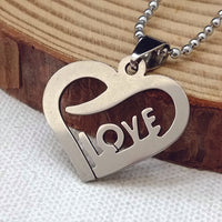 Urthn Love Heart Shape Chain Pendant - 1404873 (Pack Of 6)