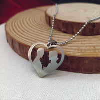 Urthn Couple Heart Shape Chain Pendant (Pack Of 6)