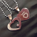 Urthn Heart Shape " Love You  "Chain Pendant- 1404880 (Pack Of 6)
