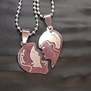 Urthn Heart Shape " Love YOU" Couple Chain Pendant- 1404882 (Pack Of 6)