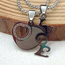 Urthn Heart Shape " Love YOU" Couple Chain Pendant- 1404883 (Pack Of 6)