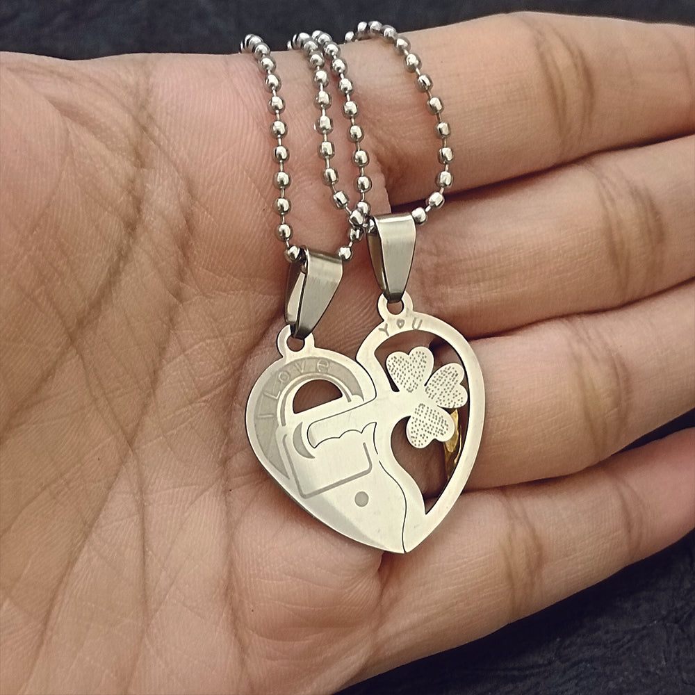 Urthn Heart Key " I LOVE YOU " Chain Pendant (Pack Of 6)