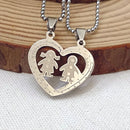 Urthn Heart Shape " Love " Couple Chain Pendant- 1404885 (Pack Of 6)