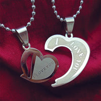 Urthn Heart Shape " I  LOVE YOU " Chain Pendant- 1404889 (Pack Of 6)