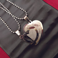 Urthn Heart Shape " I  LOVE YOU " Chain Pendant- 1404889 (Pack Of 6)