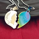 Urthn Heart Shape " LOVE YOU" Couple Chain Pendant- 1404892 (Pack Of 6)