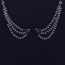 Urthn Oxidised Plated Three Line Kan Chain (Pack Of 6)