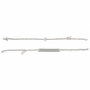 Urthn Silver Plated Crystal Stone Bracelet(Pack of 6)