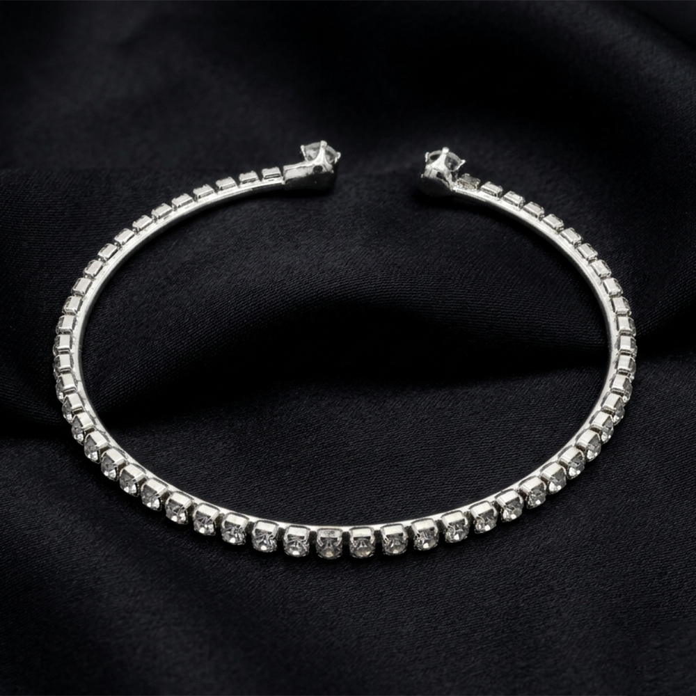Urthn Rose Gold Plated Sparkling Austrian Stone Bracelet For Women
