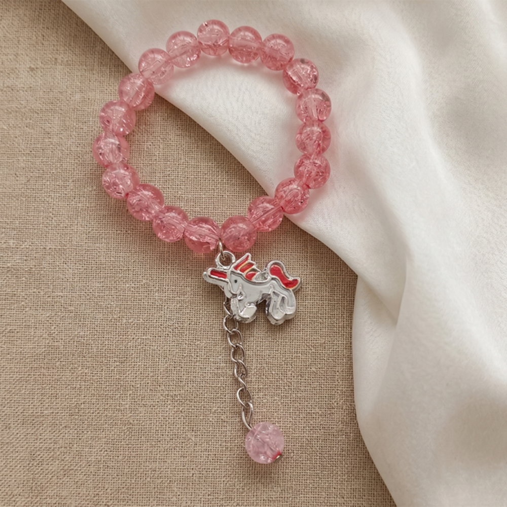 Urthn Crackle Beads And Charms Stylish Bracelets For Kids 