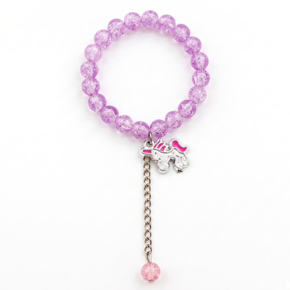 Urthn Crackle Beads And Charms Stylish Bracelets For Kids  (Set of 6)