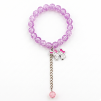 Urthn Crackle Beads And Charms Stylish Bracelets For Kids  (Set of 6)