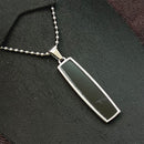 Urthn Black Enamel Chain Pendant For Men