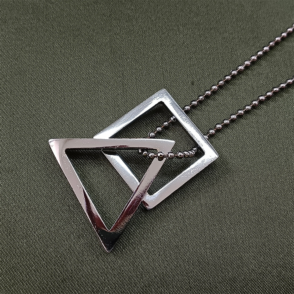 JewelMaze Square And Triangle Chain Pendant For Men