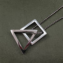 Urthn Square And Triangle Chain Pendant For Men