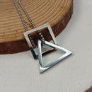 Urthn Square And Triangle Chain Pendant For Men