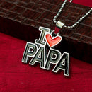 JewelMaze " I Love Papa " Chain Pendant For Men