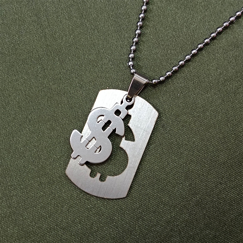 Urthn Dollar Symbol Chain Pendant For Men (Pack Of 6)