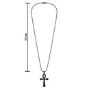 Urthn Egyptian Ankh Symbol Black Pendant Necklace  for Men's (Pack Of 6)