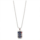 Urthn Minimal Geometric Pattern Enamel Pendant with Chain for Men's (Pack Of 6)