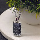 Urthn Minimal Geometric Pattern Enamel Pendant with Chain for Men's (Pack Of 6)