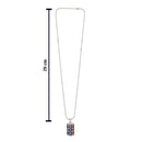 Urthn Minimal Geometric Pattern Enamel Pendant with Chain for Men's (Pack Of 6)