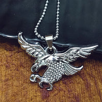 Urthn Flying Eagle Silver Finish Pendant Chain for Men (Pack Of 6)
