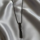 Urthn Stylish Black Bar Mens Necklace (Pack Of 6)