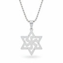 Urthn Stainless Steel Geometric Star Pendant Necklace(Pack of 6)
