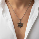 Urthn Stainless Steel Geometric Star Pendant Necklace(Pack of 6)