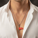 Urthn Mens Devotional Jai Shree Ram Pendant with Chain(Pack of 6)