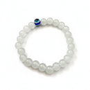 Urthn Grey Obsidian Beads Bracelet with Evil Eye Charm (Pack Of 6)