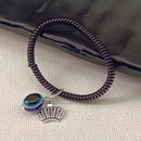 Urthn  Stretchable Wire Evil Eye With Charm Bracelet (Pack Of 6)