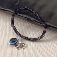 Urthn  Stretchable Wire Evil Eye With Charm Bracelet (Pack Of 6)