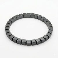 Urthn Unisex Hematite Stretchable Bracelet(Pack of  6)