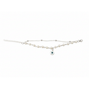 Urthn Silver Plated Evil Eye & Pearl Multi Layer Bracelet(Pack of 6)