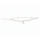 Urthn Silver Plated Pearl Multi Layer Bracelet(Pack of 6)
