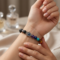 Urthn 7 Chakra with Hamsa Hand Beads bracelet(Pack of 6)