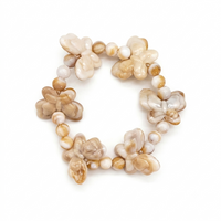 Urthn Stylish Butterfly and Natural Beads Design Bracelet(Pack of 6)