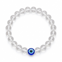 Urthn Evil Eye with Crystal Stone stretchable Bracelet(Pack of 6)