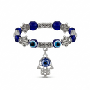 Urthn Evil Eye & Hamsa Hand Beaded Bracelet for Men   (Set of 6)