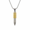 Urthn Gold & Silver Tone Bullet Shape Pendant Necklace for Men(Pack of 6)