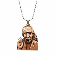 Urthn Rose Gold Plated Sai Baba Pendant Necklace for Men(Pack of 6)
