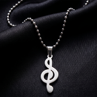 Urthn Treble Clef Chain Pendant for Men