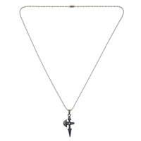Urthn Unique Black Axe Steel Chain Pendant for Men (Pack of 6)