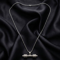 Urthn Trendy Fitness Dumbbell Pendant Chain For Men