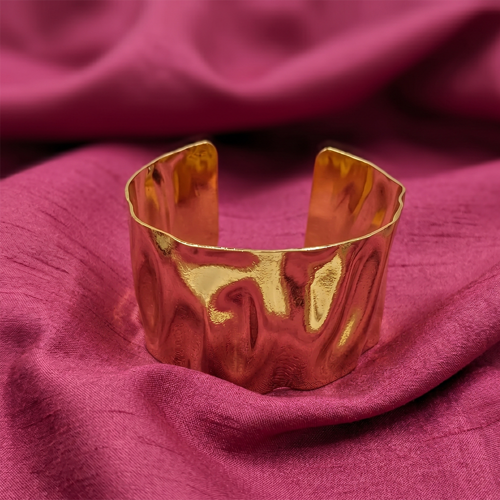 Urthn  Gold Plated Designer Statement Cuff Kada(Pack of 3)