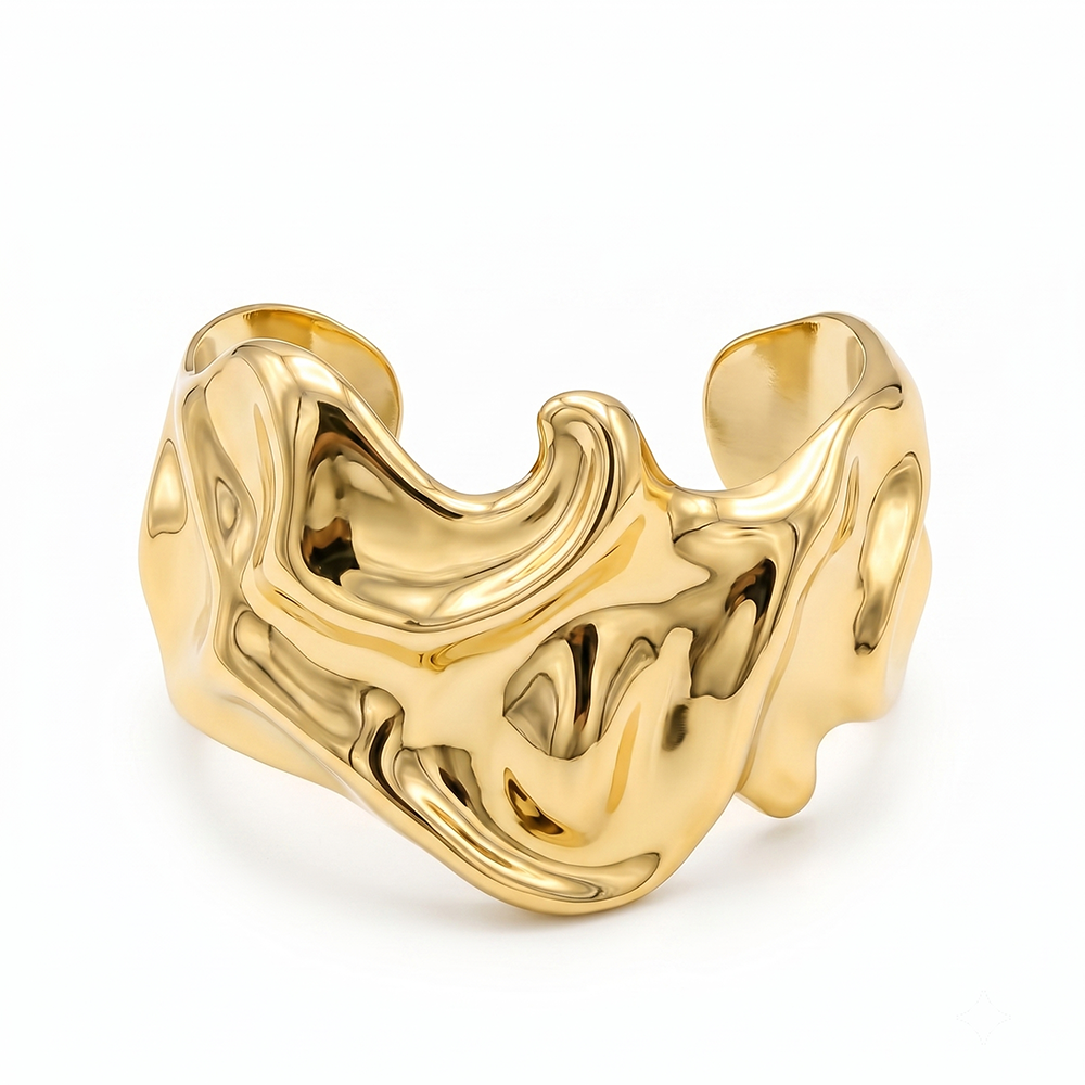 Urthn Glamorous Gold Finish Statement Kada Bracelet for women(Pack of 6)