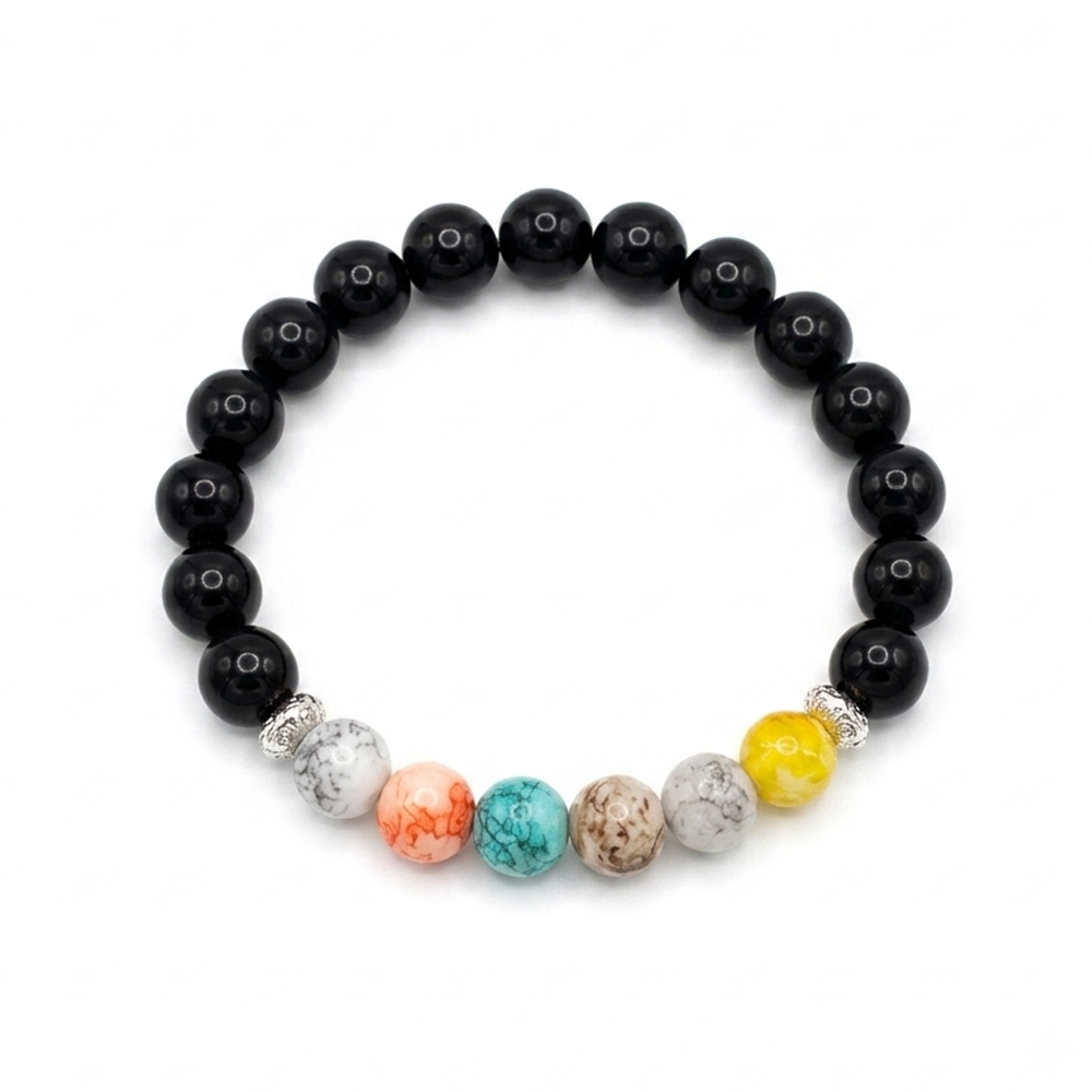 Urthn Energy Stone Chakra Beads Bracelet(Pack of 6)