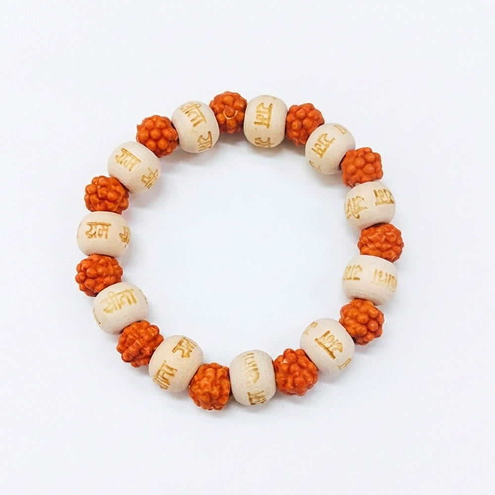 Urthn Handcrafted Spiritual Rudraksh Beads Bracelet(Pack of 6)